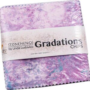Stonehenge Gradations II Mystic Chips: 42 Assorted 5-inch Cotton Quilt Squares B